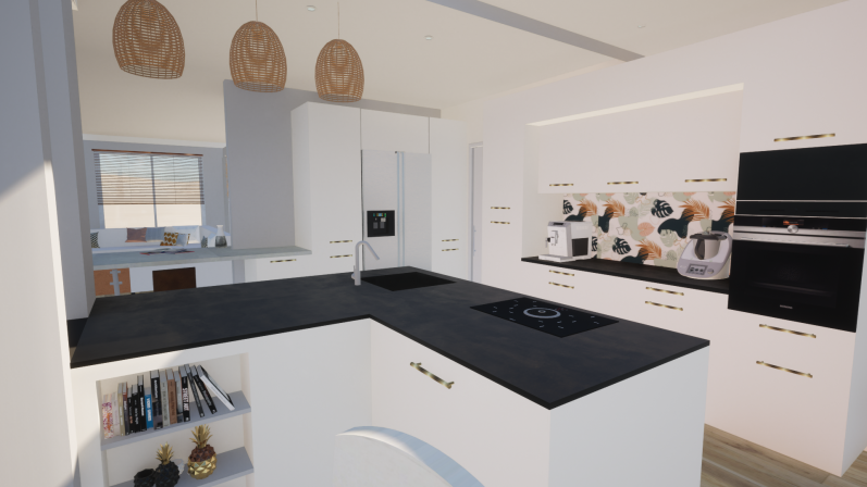 Vue 3D de la future cuisine