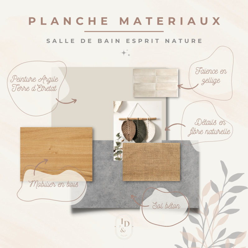 Planche matériaux ambiance nature